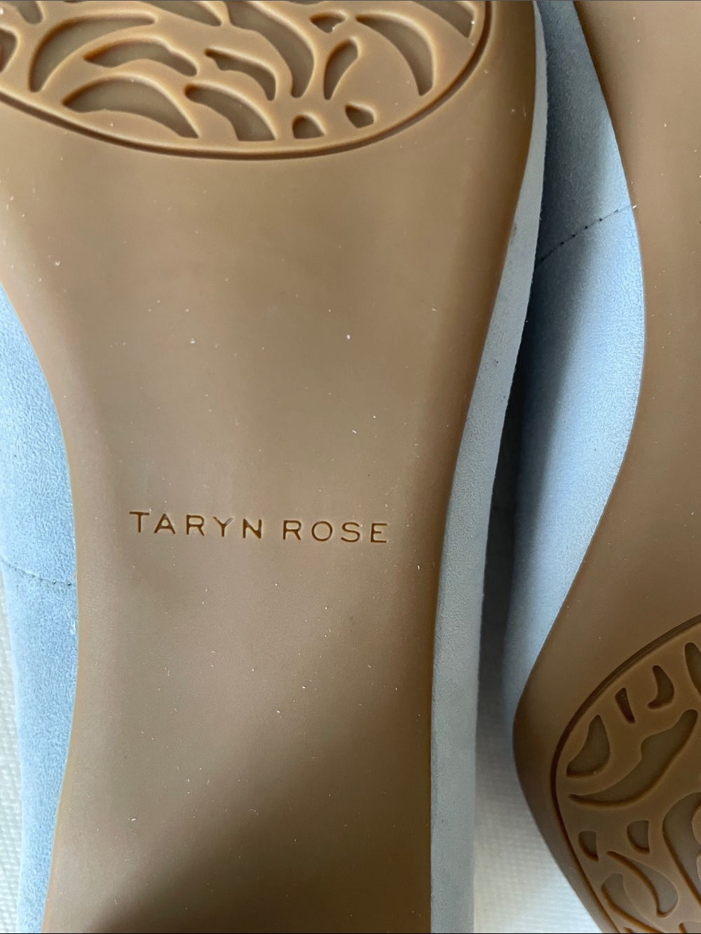 Taryn Rose Powder Blue Pointed-Toe Low Heel Pumps - Picture 5 of 7